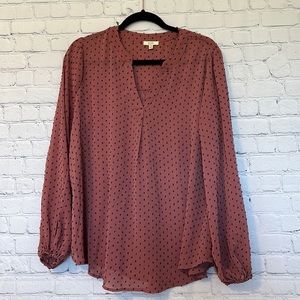 Kori America polka dot blouse